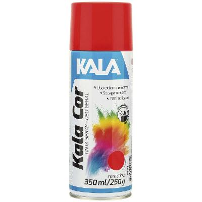 Tinta Spray Vermelho 350Ml Secagem Rápida Kala