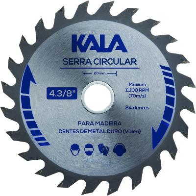 Serra Circular Vídea 110Mm 24D Madeira 20Mm Kala