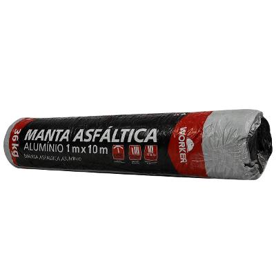 Manta Asfáltica 3Mm 36Kg 1Mx10M Aluminizada Impermeabilização Worker
