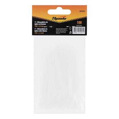 Abraçadeira De Nylon 100x2,5 Mm Sparta 100 Peças Branca