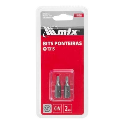 Bit Torx T15 25 mm Mtx 2 Peças Cromo Vanádio