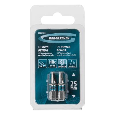 Bit Fenda Sl5 25 mm 58 Hrc 2 Peças Gross