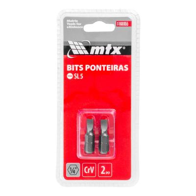 Bit Fenda Sl5 25 Mm 1/4 Polegada Mtx 2 Peças