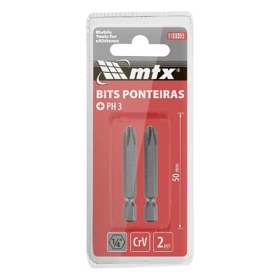 Bit Phillips Ph3 50 mm Cromo Vanádio 2 Peças Mtx