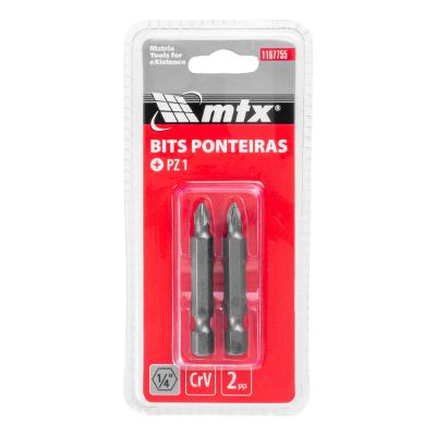 Bits Pozidriv Pz1 50 mm 2 Peças Mtx
