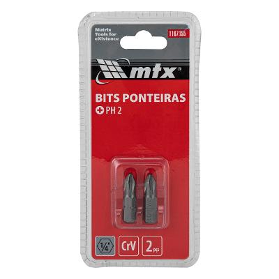 Bits Phillips Ph2 25 mm Mtx 2 Peças CrV 1/4