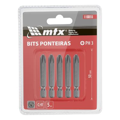 Bits Phillips Ph3 50 Mm 5 Peças Mtx Cromo Vanádio