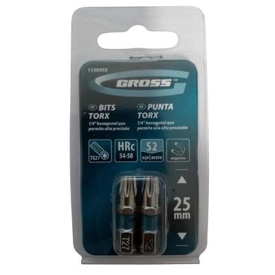 Bits Torx T8 25 mm 2 Peças Gross