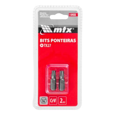 Bit Torx T27 25 mm Cromo Vanádio Mtx 2 Peças