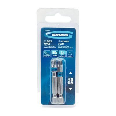 Bit Torx T40 Gross 50 mm Aço S2 2 Peças