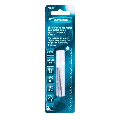 Broca Aço Rápido Gross 5/64 X 49 Mm M2 2 Peças