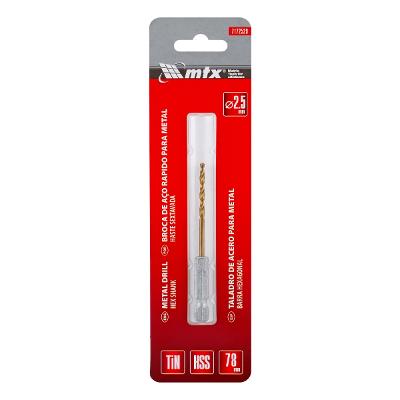 Broca Aço Rápido 2,5 Mm Haste Sextavada Mtx