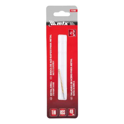 Broca Aço Rápido 2 mm HSS Mtx Nitreto De Titânio