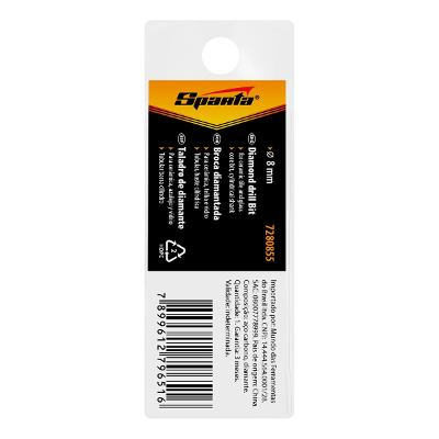 Broca Diamantada 8 Mm Para Cerâmica Vidro Sparta