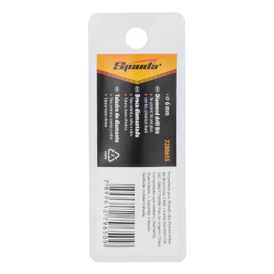 Broca Diamantada 6 mm Para Cerâmica E Vidro Sparta