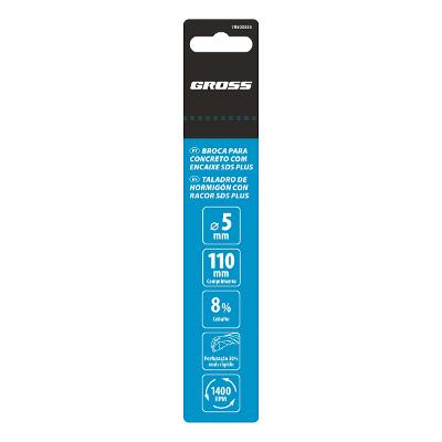 Broca Para Concreto 5 X 110 Mm Sds Plus Gross
