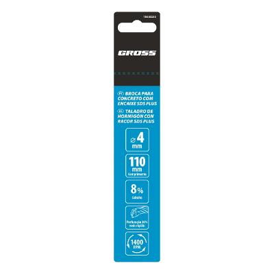 Broca Sds Plus Para Concreto 4 X 110 Mm Gross