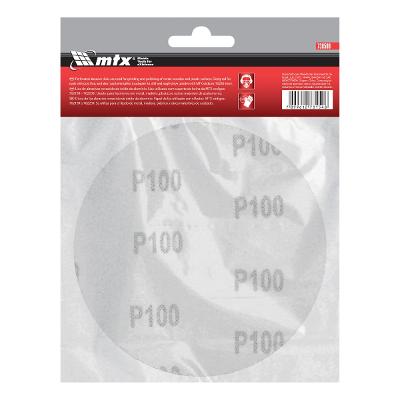 Disco De Lixa Com Velcro 125 Mm Grão 100 10 Peças Mtx