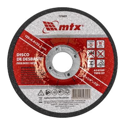 Disco De Desbaste Mtx 125 X 6,4 X 22,23 Mm 1 Peça