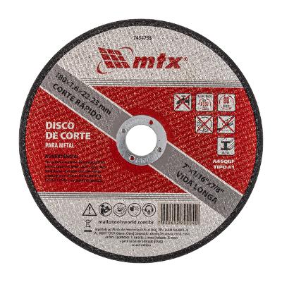 Disco De Corte Metal 180 mm Mtx 1 Peça