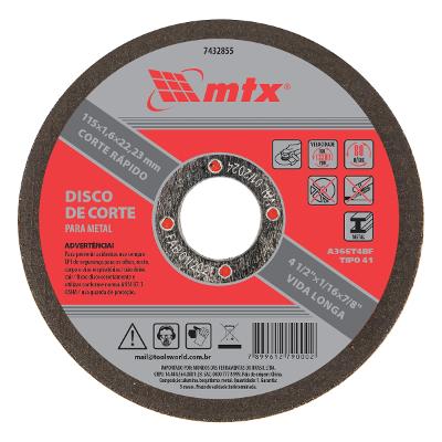 Disco De Corte 115 X 1,6 Mm Mtx