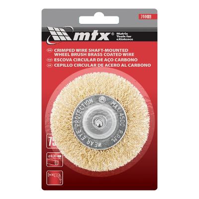 Escova Circular Latonada Mtx 75 Mm Haste 6 Mm 4500 Rpm