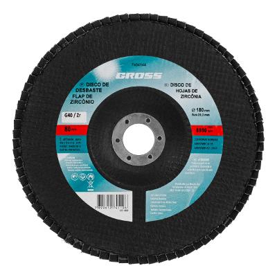 Disco Flap Gross Zircônio 180 X 22 mm Grão 40