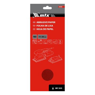 Folha De Lixa Grão 800 115x280 Mm 5 Pçs Mtx