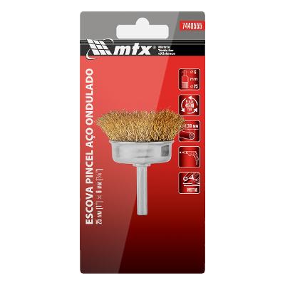 Escova Tipo Pincel Mtx 25 mm Haste 6 mm 4500 RPM