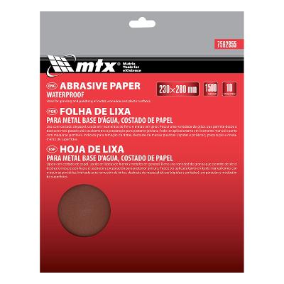 Folha De Lixa Grão 1500 230x280 Mm 10 Peças Mtx