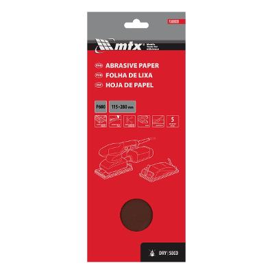 Folha De Lixa Mtx Grão 600 115 X 280 mm 5 Peças