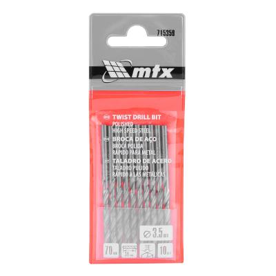 Jogo Brocas Aço Rápido 3,5 mm 10 Peças Mtx HSS