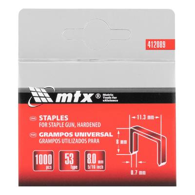 Grampos Tipo 53 Mtx 8 mm 1000 Peças Aço Temperado
