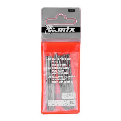 Kit 10 Brocas Aço Rápido 3/32 Polegadas Mtx Standard