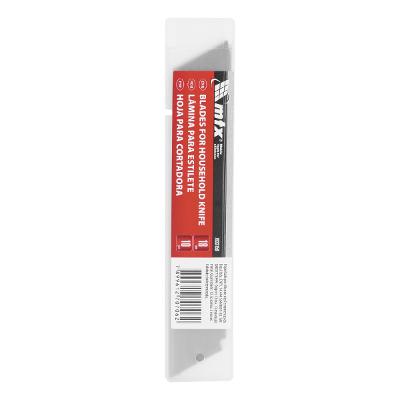 Lâmina Para Estilete 18 Mm 10 Peças Mtx Aço Hcs