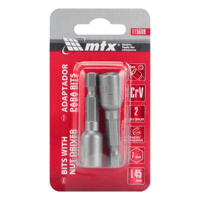 Soquete Magnético 7 mm 45 mm 2 Peças Mtx 1/4