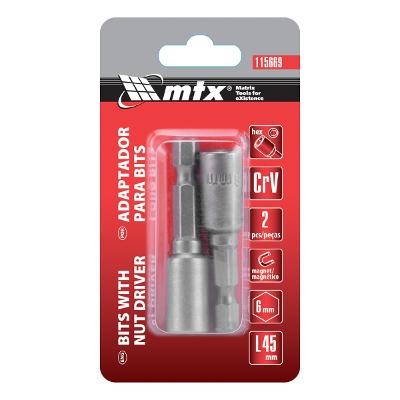 Soquete Magnético 6 mm 45 mm 2 Peças Mtx