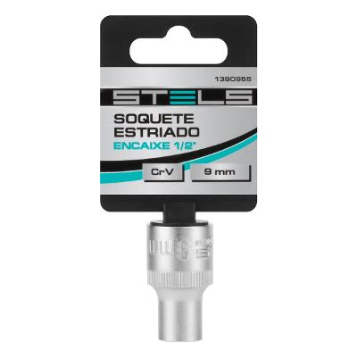 Soquete Estriado 9 mm Encaixe 1/2 Pol Stels