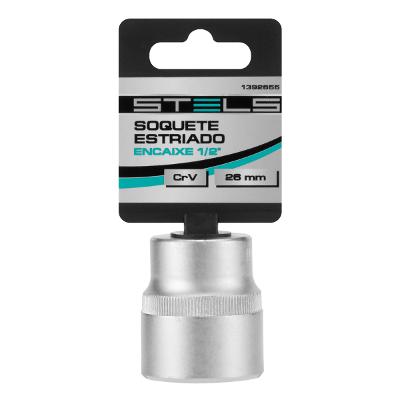 Soquete Estriado 26 mm 1/2 Polegada Cromo Vanádio Stels