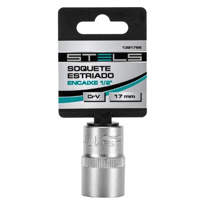 Soquete Estriado 17 mm Encaixe 1/2 Stels