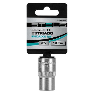 Soquete Estriado 13 Mm Encaixe 1/2 Stels
