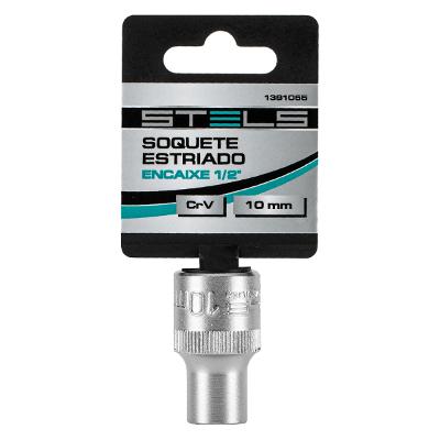 Soquete Estriado 10 mm 1/2 Polegadas Stels