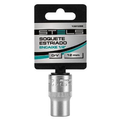 Soquete Estriado 12 mm Encaixe 1/2 Stels