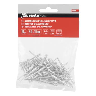 Rebites De Repuxo 4 X 10 Mm 50 Peças Mtx Alumínio