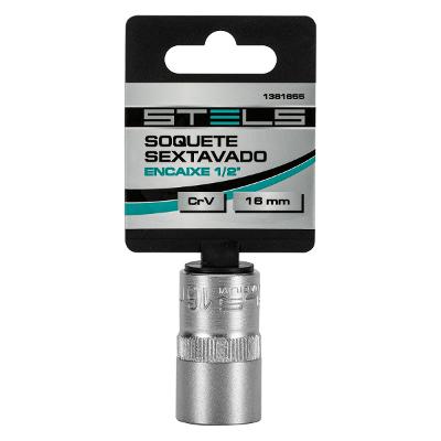 Soquete Sextavado 16 mm Encaixe 1/2 Stels