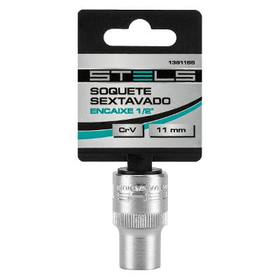 Soquete Sextavado 11 mm Encaixe 1/2 Stels