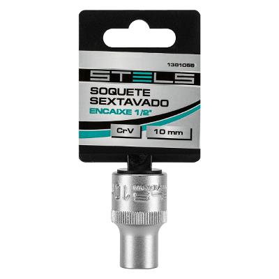 Soquete Sextavado 10 mm Encaixe 1/2 Stels