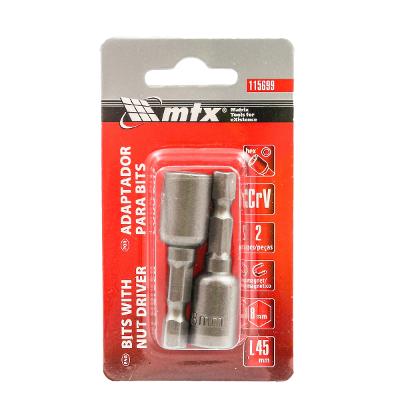 Soquete Magnético 8 mm L 45 mm 2 Peças Mtx