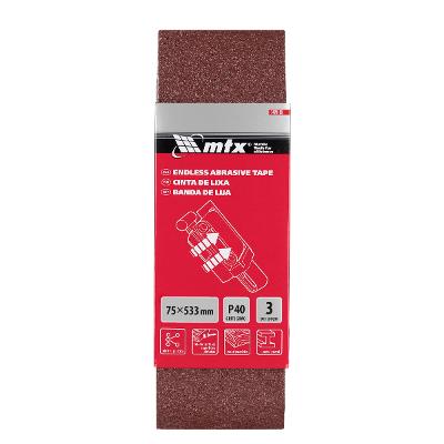 Cinta De Lixa Mtx Grão 40 533x75 Mm 3 Peças