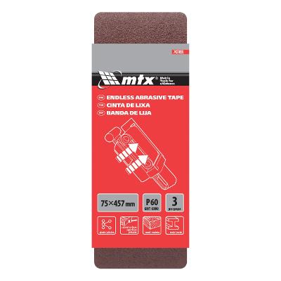 Cinta De Lixa Mtx Grão 60 457x75 Mm 3 Peças